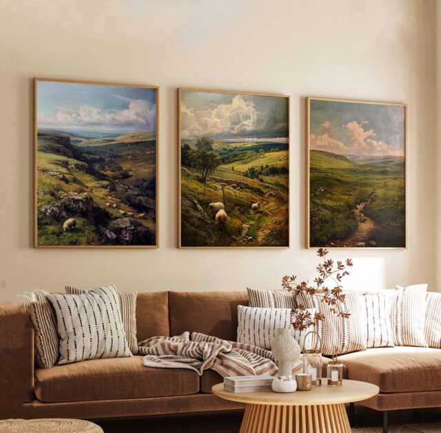 Set Of 3 Yorkshire Dales Posters, Travel Prints, Wall Art, Countryside Decor, Nature Posters - image 1