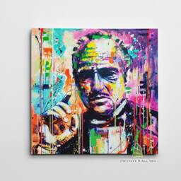 Abstract Godfather Canvas Art Wall Print Mafia Gangster Film Picture Framed Home Decor -E206 - thumbnail 2