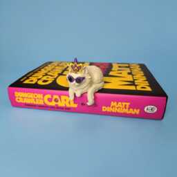 Princess Donut Figure, Dungeon Crawler Carl Inspired Bookshelf Decor, 3D Printed Bookish Cat, Litrpg Fantasy Shelf Display - thumbnail 2