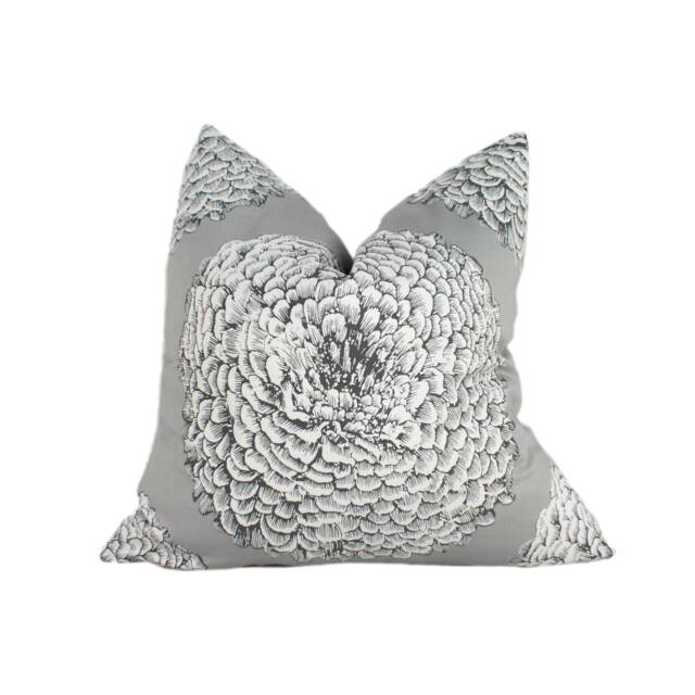 Harlequin - Elixity Titanium Soft Cotton Printed Floral Cushion Cover Throw Pillow Designer Home Decor - image 1