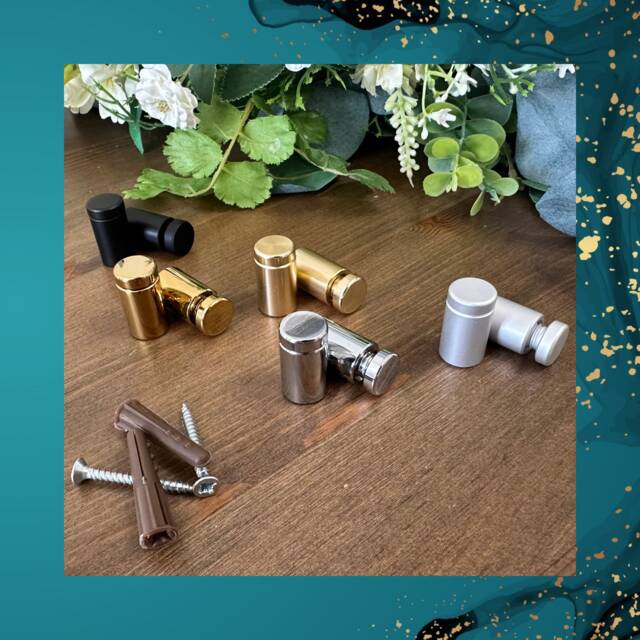 Spacer Stand Off Wall Fixing Brackets - Sign Fixings Barrell Fixings Gold Black Silver - image 1
