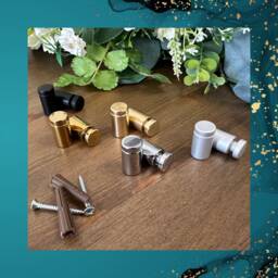 Spacer Stand Off Wall Fixing Brackets - Sign Fixings Barrell Fixings Gold Black Silver - thumbnail 1