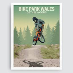 Bike Park Wales Poster Mountain Trail Art Print - thumbnail 2
