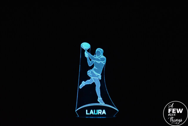 Personalised Tennis Led Night Light Sports Lamp, Birthday Gift - image 1