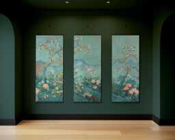 Teal Chinoiserie Tapestry - Wall Hanging Unique Art