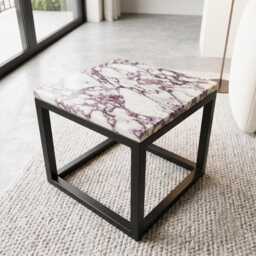 Genuine Marble Low Level Side Table - Coffee Nightstand - thumbnail 2