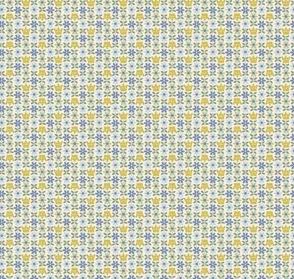 Floral Liberty Of London Crib Sheet Blue Green Yellow Nursery Bedding - image 1