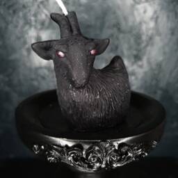 Black Phillip Goat Candle, Satanic Gift, Occult Witchy Pillar The Vvitch, Halloween Candle - thumbnail 3