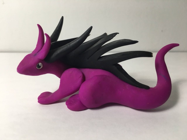 Magenta & Black Spike Dragon - image 1