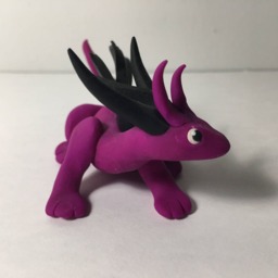 Magenta & Black Spike Dragon - thumbnail 4