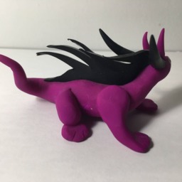 Magenta & Black Spike Dragon - thumbnail 3