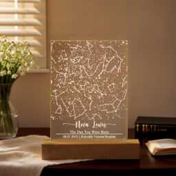 star Map Night Light, Personalized Special Day Constellation Map, Custom Anniversary Gift, Birthday The Day You Were Born - thumbnail 2