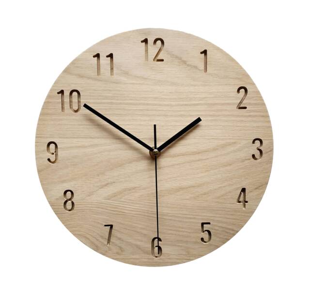 Oak Wooden Wall Clock 11 - image 1