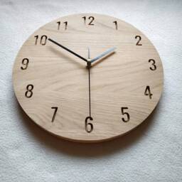 Oak Wooden Wall Clock 11 - thumbnail 4