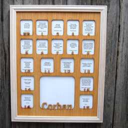 Prek-12Th Grade School Years Picture Frame With White 11x14 Newborn-18 Personalized, Holds 18 Photos - Back To - thumbnail 2