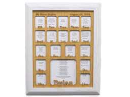 Prek-12Th Grade School Years Picture Frame With White 11x14 Newborn-18 Personalized, Holds 18 Photos - Back To - thumbnail 1