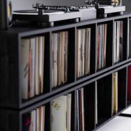 Vinyl Record Cabinet For Dj's Or Collectors - Storage Player Stand Technics Mixing Desk Dj Booth - thumbnail 2