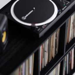 Vinyl Record Cabinet For Dj's Or Collectors - Storage Player Stand Technics Mixing Desk Dj Booth - thumbnail 3
