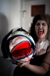 Handmade Piranha Plant Head Mask - Scary Halloween Costume