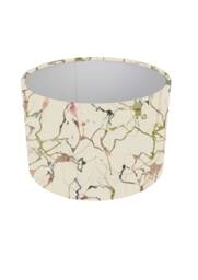 New Handmade Voyage Carrara Marble Meadow Drum Lampshade, Colourful Pink, Purple, Blue, Green