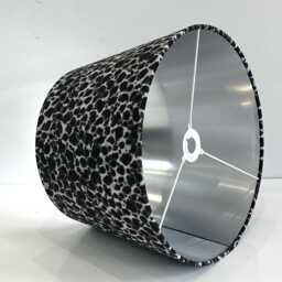 New Exclusive Handmade Black Grey Leopard Animal Print Drum Lamp Shade Pendant Light All Shapes Sizes Available - thumbnail 3