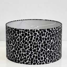 New Exclusive Handmade Black Grey Leopard Animal Print Drum Lamp Shade Pendant Light All Shapes Sizes Available - thumbnail 2