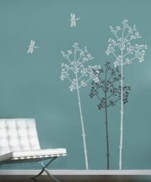 Large Stencil Going To Seed - Easy Reusable Wall Stencils Better Than Decals - thumbnail 1