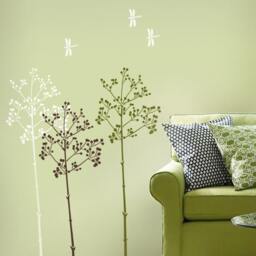 Large Stencil Going To Seed - Easy Reusable Wall Stencils Better Than Decals - thumbnail 2