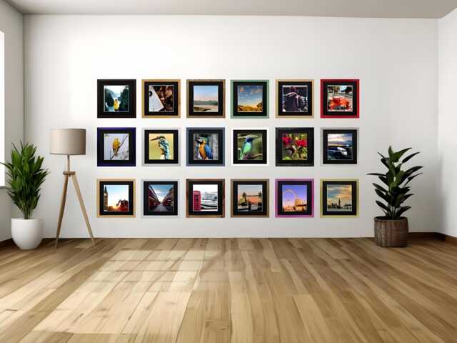 Square Picture Frames With Black Mount, Best Friends Gifts Photo Handmade Wall Art Frames, Home Decor Gift, Gift For Her - image 1