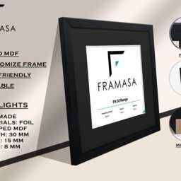 Square Picture Frames With Black Mount, Best Friends Gifts Photo Handmade Wall Art Frames, Home Decor Gift, Gift For Her - thumbnail 2