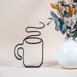 Coffee Mug - Line Art 3D Print Gift Idea & Decoration For Coffee Lovers - thumbnail 1