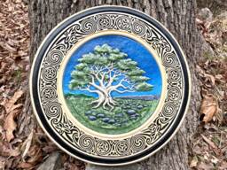 Hawthorn - Kevin Dyer Cast Paper Celtic Zodiac Irish Countryside May Tree Hand Painted Wall Decor Hanging Dimensional 3D Aesthetic Unique