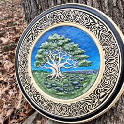 Hawthorn - Kevin Dyer Cast Paper Celtic Zodiac Irish Countryside May Tree Hand Painted Wall Decor Hanging Dimensional 3D Aesthetic Unique - thumbnail 2