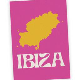 Ibiza Map Printed Wall Art A3 A4 Framed Unframed Decorative Print Modern Coastal Home Decor Unique Travel Gift - thumbnail 2