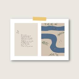 Peace Is Like A River Poem & Illustration/Wall Art Christian - thumbnail 1