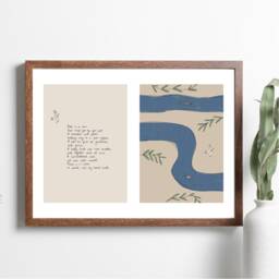 Peace Is Like A River Poem & Illustration/Wall Art Christian - thumbnail 2