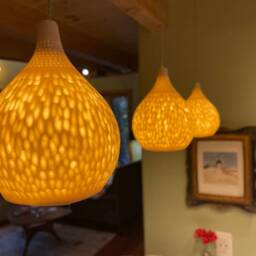 5 Elegant White Pendant Lights, Hanging Porcelain Chandelier For The Dining Room, Drop Shape Light Shades - thumbnail 4