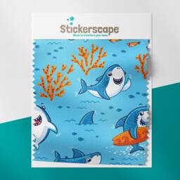 Little Shark Roller Blind, Children's Made To Measure, Sea Creature Blind - thumbnail 3