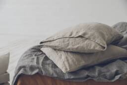 Flax Linen Pillowcase Soft Washed Bedding, Custom Size - thumbnail 1