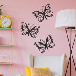 Pretty Decorative Butterfly Wall Stickers Decals Adhesive Vinyl Decor Bedroom Kids Butterflies - thumbnail 2