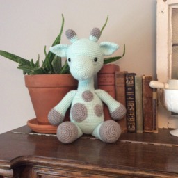 Mint & Gray Nursery, Gender Neutral, Jungle Crochet Giraffe Handmade Stuffed Animal Plush Toy Baby Shower
