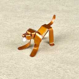 Vizsla Puppy Handmade Copper Sculpture, Miniature Dog Figurine - thumbnail 2