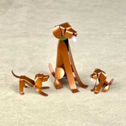 Vizsla Puppy Handmade Copper Sculpture, Miniature Dog Figurine - thumbnail 4