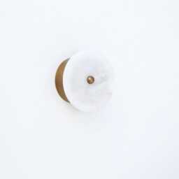 Brass Wall Sconce Light - Light- With Alabaster Shade, Ul Listed. No.0025 - thumbnail 3