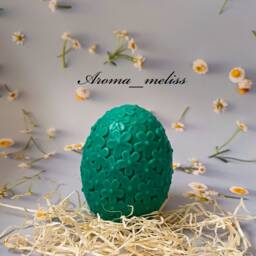 Handmade Carved Flowers Easter Candle, Eco-Friendly Soy & Bee Wax Decor, Spring Home - Gift - thumbnail 3