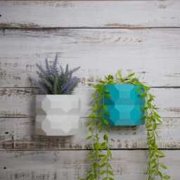Indoor Wall Planter, Modern Geometric Design, Plant Pot, Home Decor - thumbnail 3