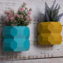 Indoor Wall Planter, Modern Geometric Design, Plant Pot, Home Decor - thumbnail 2