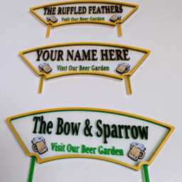 Custom Named Pub Style Garden Bird Feeder - Fly Inn Garden Decor . Seed Or Fat Ball Table - thumbnail 3