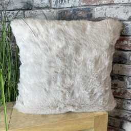 Silver Fox Faux Fur Cushion Covers - Pale Grey Pillows Scatter Cushions Matching Throws Available - thumbnail 3