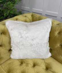 Silver Fox Faux Fur Cushion Covers - Pale Grey Pillows Scatter Cushions Matching Throws Available - thumbnail 1